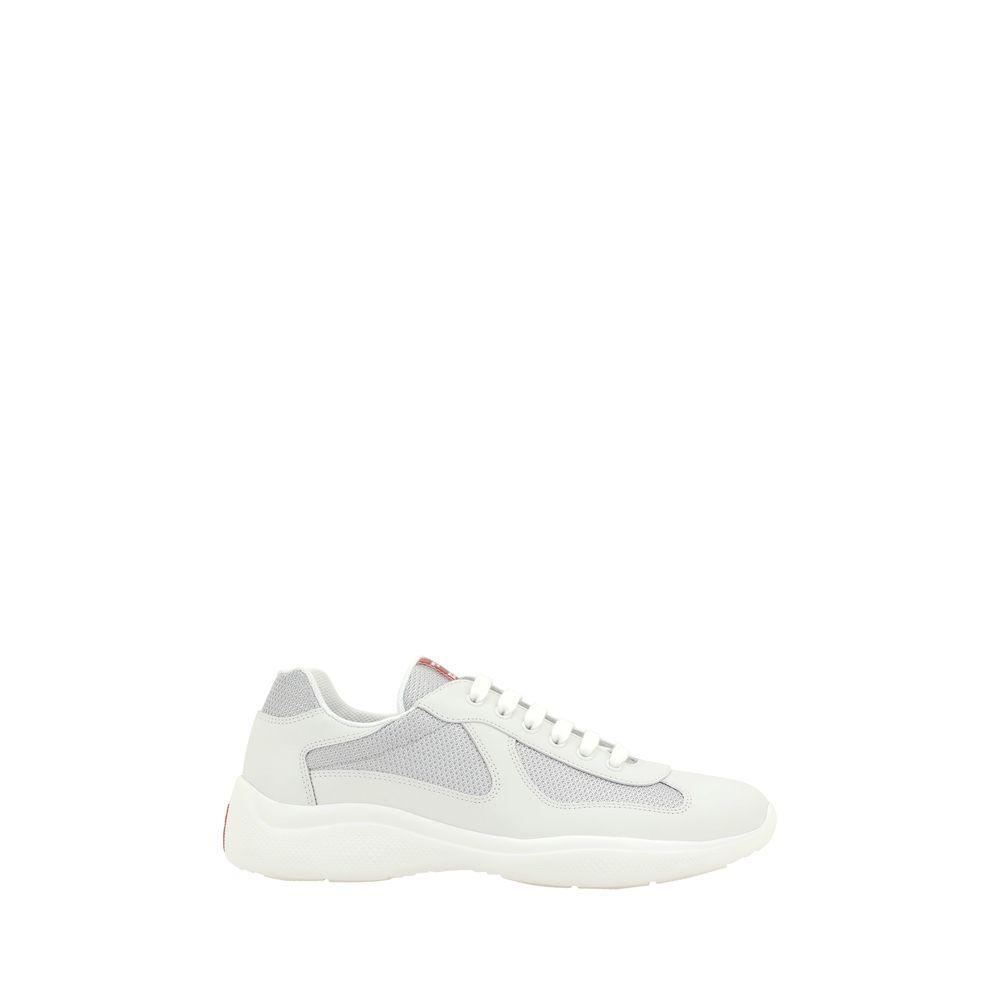 Prada White Leather America's Sneakers 4E3400-42-FBB-376