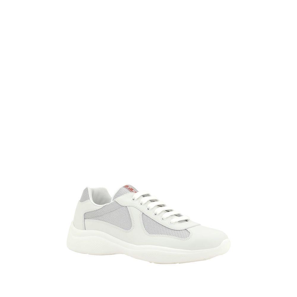 Prada White Leather America's Sneakers 4E3400-42-FBB-376