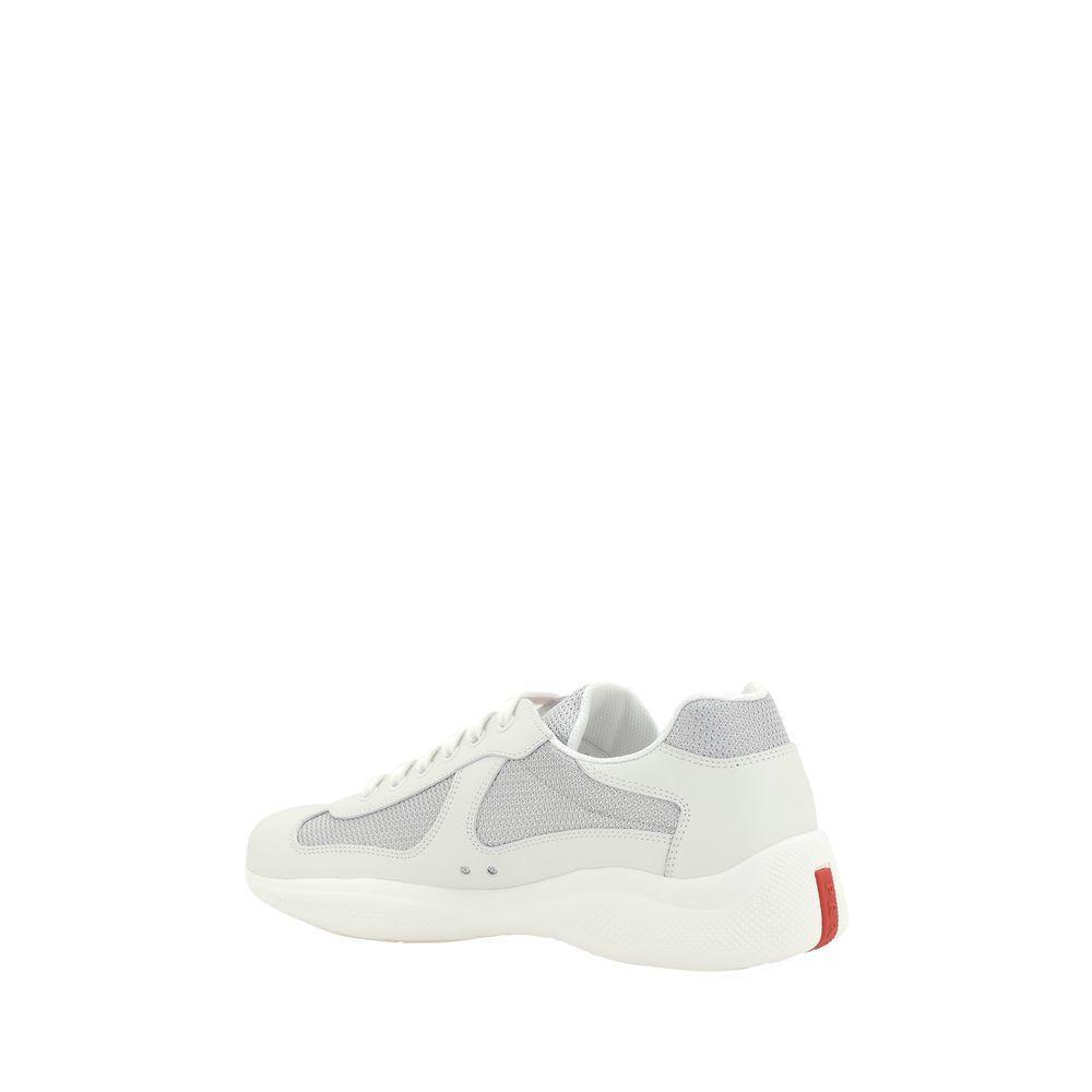Prada White Leather America's Sneakers 4E3400-42-FBB-376