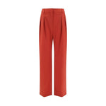 Loulou De Saison Wool Flared pants LO-SBIRUPTOMATO-IT40 | M