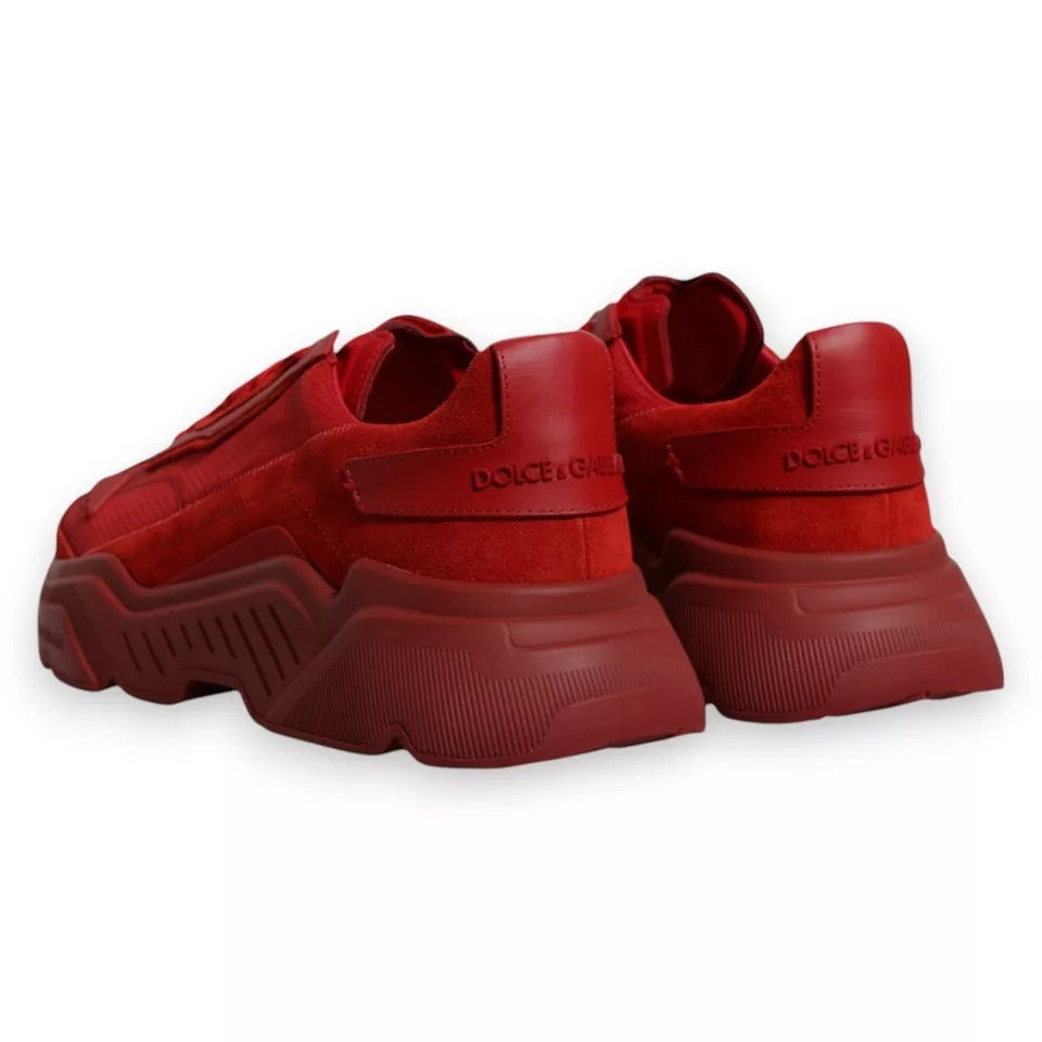 Dolce & Gabbana Red Leather Daymaster Low Top Sneakers Shoes MV6868-40.5