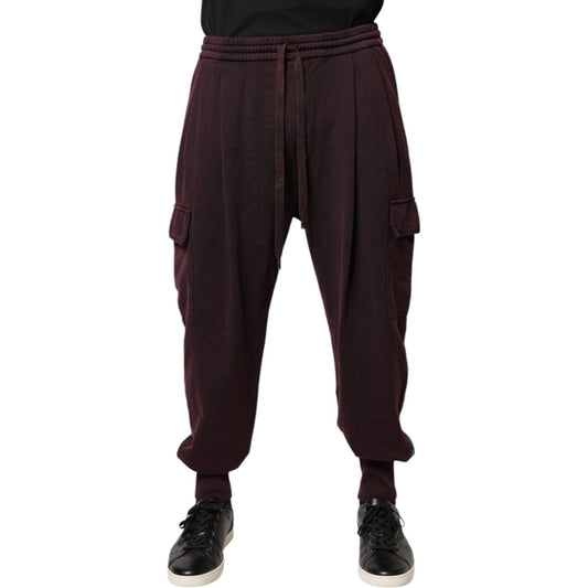 Dolce & Gabbana Dark Violet Cotton Cargo Jogger Pants PAN76024-52