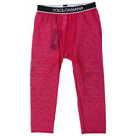 Dolce & Gabbana Fuchsia DG Logo Nylon Cropped Tights Underwear BIK1976-2