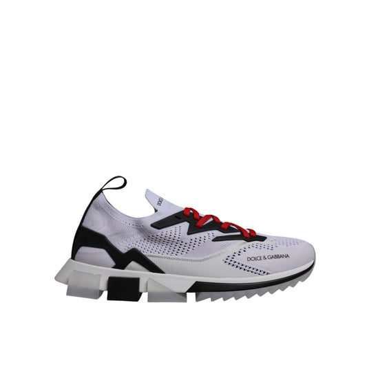 Dolce & Gabbana White SORRENTO Sport Stretch Sneakers Shoes MV7173-44.5