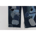 Dolce & Gabbana Stretch Blue Patchwork Jeans Shorts SIG20531-1