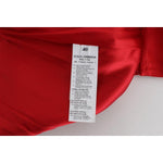 Dolce & Gabbana Red Silk Crystal Roses Shorts SIG20122-2
