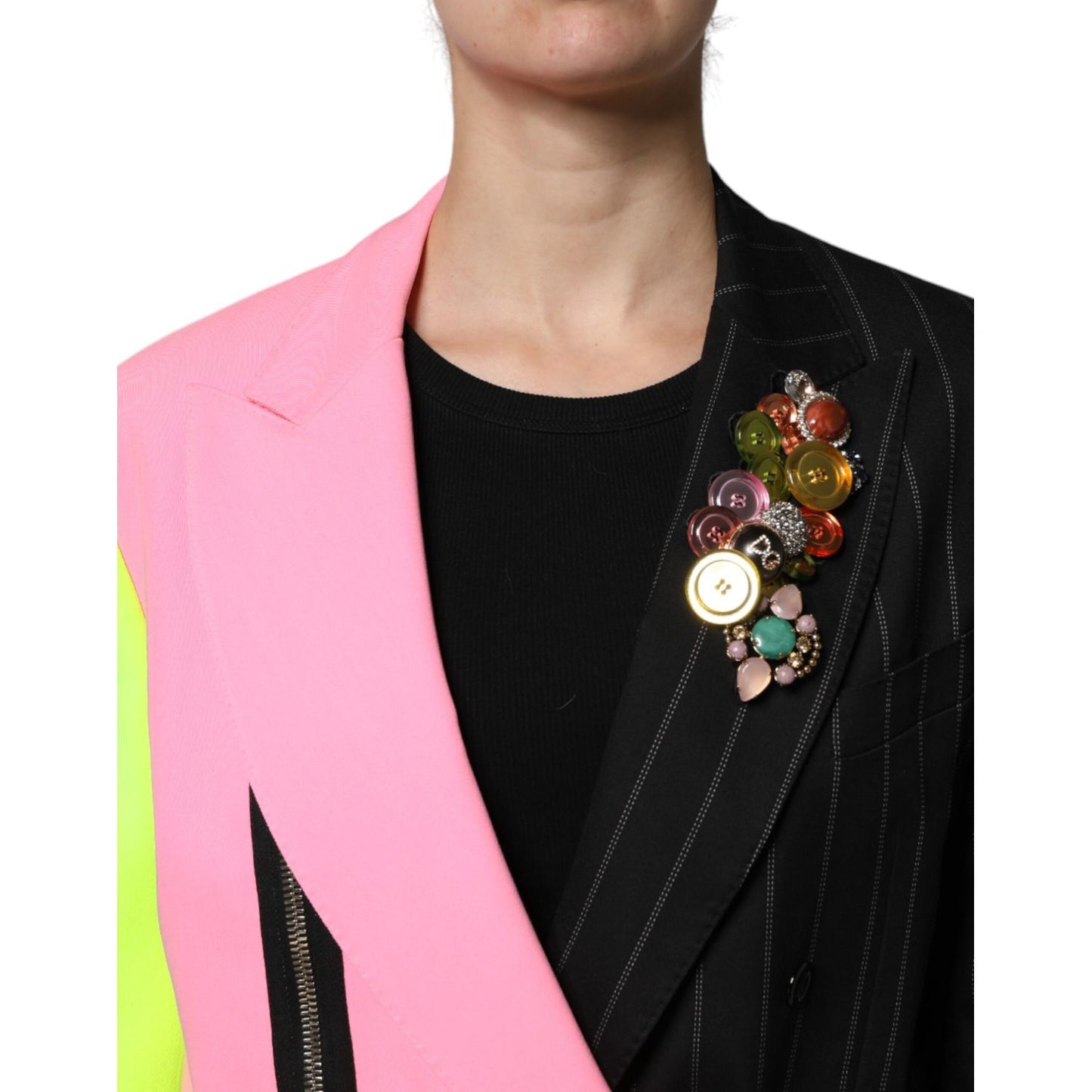 Dolce & Gabbana Multicolor Patchwork Embellished Coat Jacket 1728,67345645728,Clothing,Coats - Jackets & Coats - Clothing,Dolce & Gabbana,IT36|XXS,IT38 | XS,IT40|S,IT44 | L,Jackets & Coats - Clothing,Jackets & Coats - Women - Clothing,Material: 46% Cotton