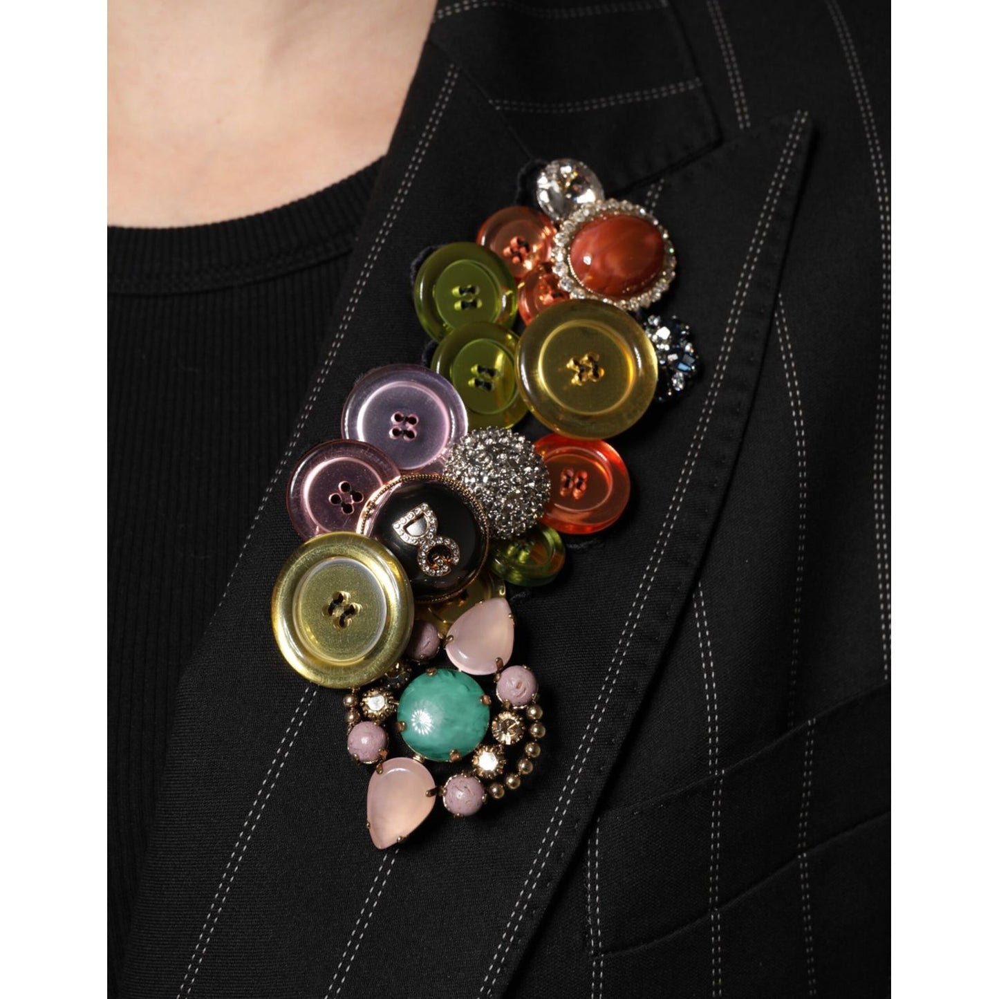 Dolce & Gabbana Multicolor Patchwork Embellished Coat Jacket 1728,67345645728,Clothing,Coats - Jackets & Coats - Clothing,Dolce & Gabbana,IT36|XXS,IT38 | XS,IT40|S,IT44 | L,Jackets & Coats - Clothing,Jackets & Coats - Women - Clothing,Material: 46% Cotton