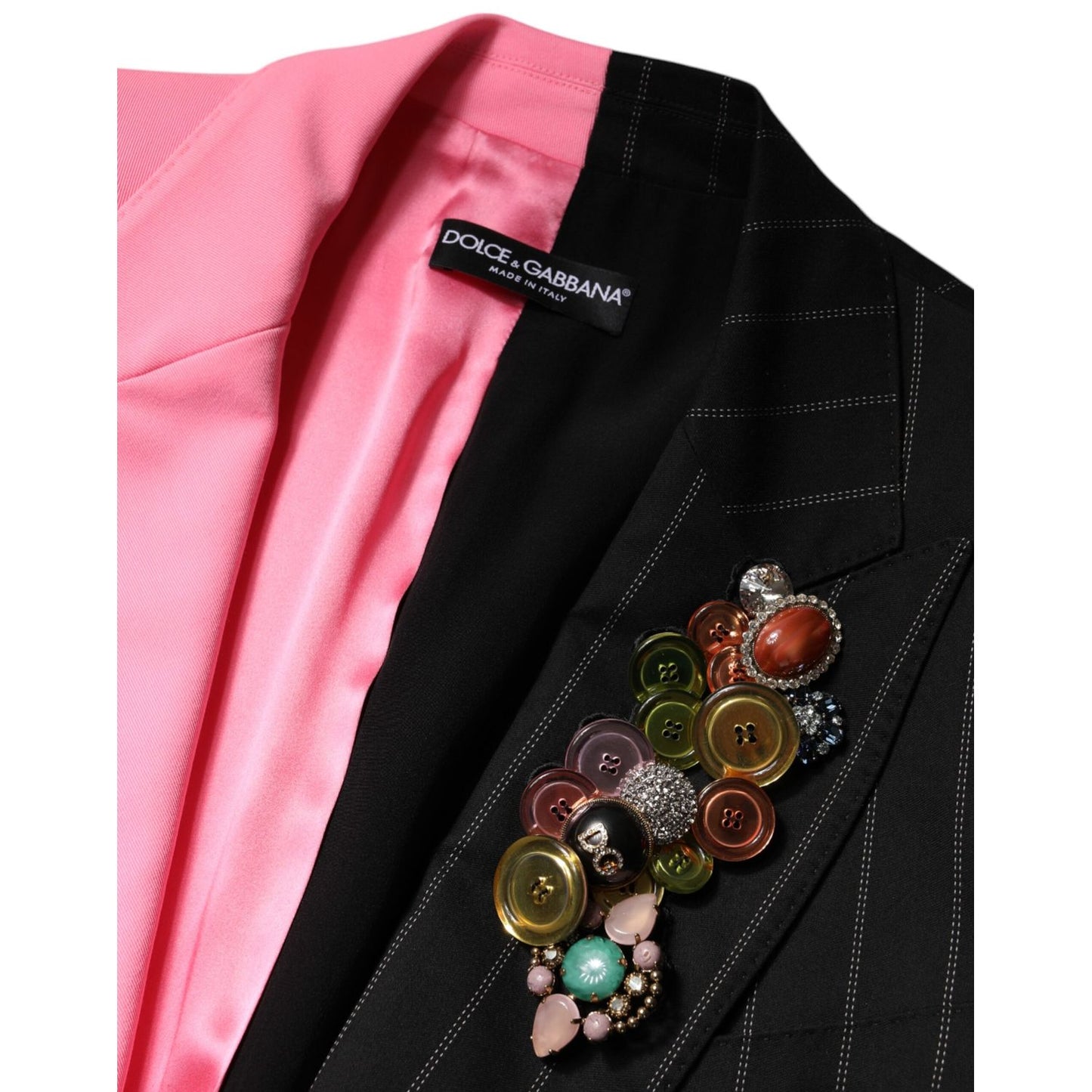 Dolce & Gabbana Multicolor Patchwork Embellished Coat Jacket 1728,67345645728,Clothing,Coats - Jackets & Coats - Clothing,Dolce & Gabbana,IT36|XXS,IT38 | XS,IT40|S,IT44 | L,Jackets & Coats - Clothing,Jackets & Coats - Women - Clothing,Material: 46% Cotton