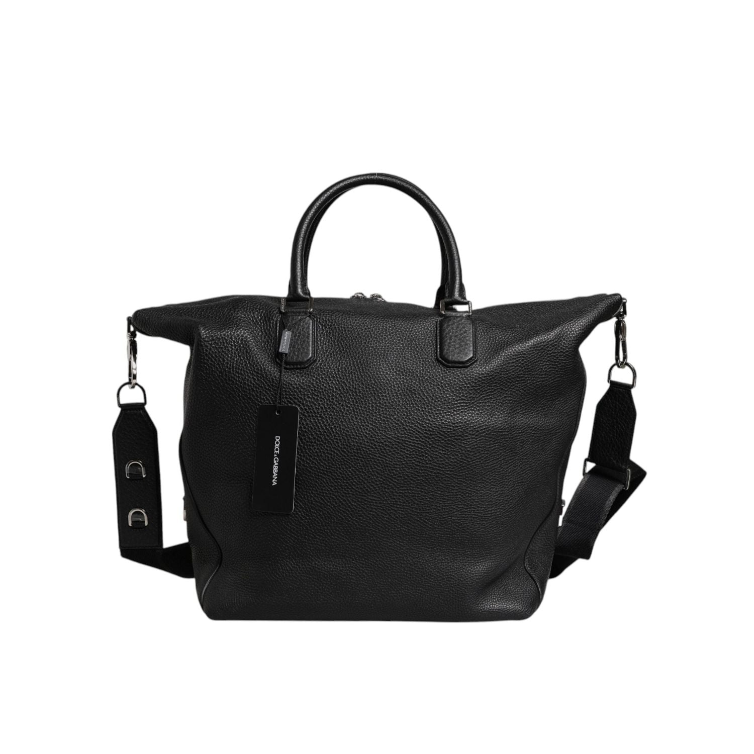 Front view with bag zipped and handles upright.
