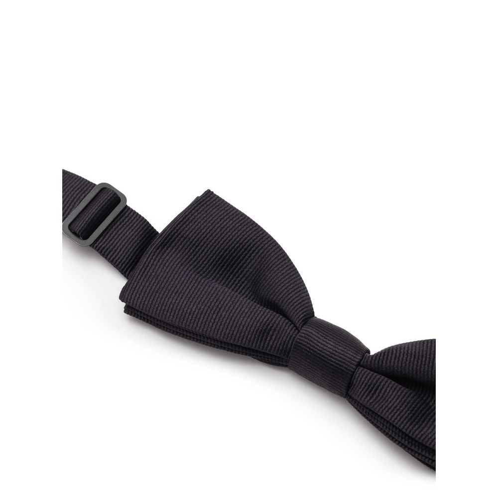 Dolce & Gabbana Black Silk Bowtie 1728,67397976224,Accessories,Black,Bowties - Ties and Formal Accessories - Accessories,Dolce & Gabbana,Men,Men - Accessories,New with tags,One Size,Ties & Bowties - Men - Accessories,Ties and Formal Accessories - Accessor