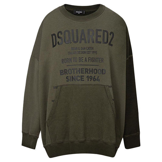 Dsquared² Green Cotton Sweatshirt