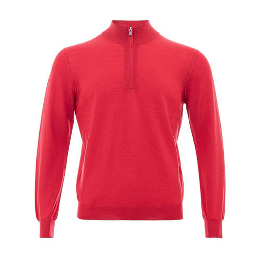 Gran Sasso Elegant Crimson Wool T-Shirt for Men GR-4339665-IT50 | L