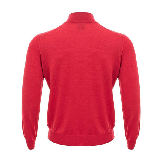 Gran Sasso Elegant Crimson Wool T-Shirt for Men GR-4339665-IT50 | L