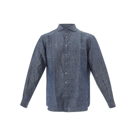 Lardini Blue Denim Shirt Lardini