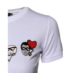 Dolce & Gabbana White #DGFAMILY Cotton Embroidery T-shirt