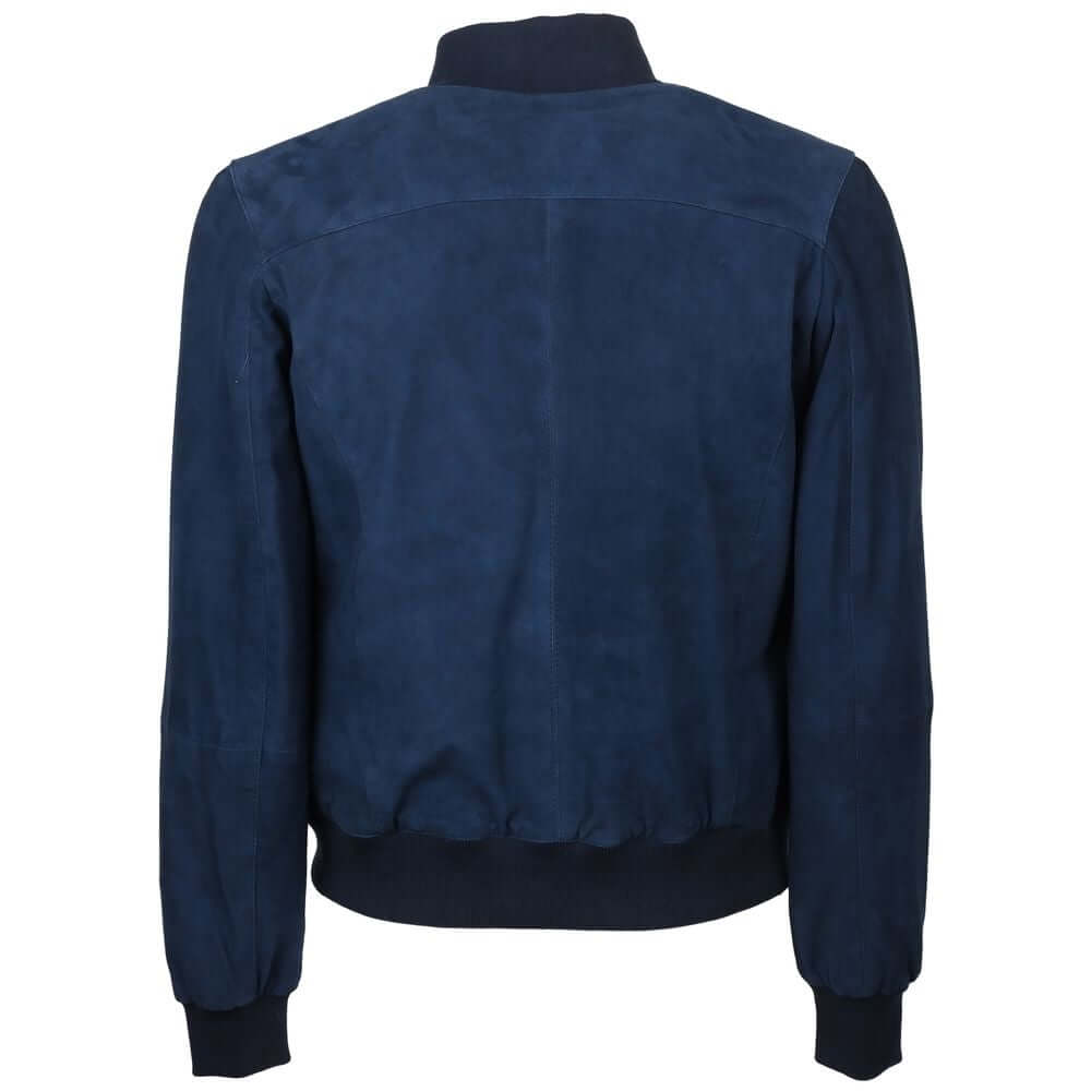 Emilio Romanelli Blue Calfskin Men Bomber Jacket EM-15261-IT42|M