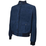 Emilio Romanelli Blue Calfskin Men Bomber Jacket EM-15261-IT42|M