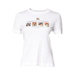 Dolce & Gabbana White Cotton Graphic Print Crew Neck T-shirt
