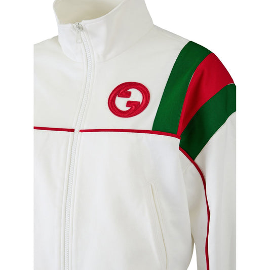 Gucci White Polyester Logo Sweatshirt 738929XJFJE9088_M
