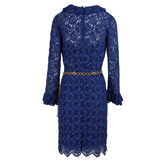 Gucci Blu Viscose and Cotton Mid Long Dress 685923ZJT764912_42