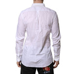 Dolce & Gabbana White MARTINI Long Sleeves Men Formal Shirt TSH906822-40