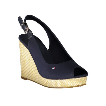 Tommy Hilfiger Blue Polyester Women's Wedge Sandal