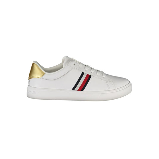 Tommy Hilfiger Bianco Polyurethane Women Sneaker 1728,67403481248,Athletic - Sneakers - Shoes,EU36/US6,EU37/US7,EU38/US8,EU39/US9,EU40/US10,EU41/US11,New with tags,Shoes,Sneakers - Shoes,Tommy Hilfiger,White,Women