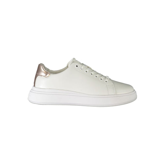 Calvin Klein White Leather Women Sneaker 1728,67403481248,Athletic - Sneakers - Shoes,Calvin Klein,EU37/US7,EU38/US8,EU39/US9,EU40/US10,EU41/US11,New with tags,Shoes,Sneakers - Shoes,White,Women