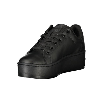 Tommy Hilfiger Black Polyester Platform Sneakers