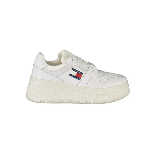 Tommy Hilfiger Bianco Leather Women Sneaker 1728,67403481248,Athletic - Sneakers - Shoes,EU37/US7,EU38/US8,EU39/US9,EU40/US10,EU41/US11,New with tags,Shoes,Sneakers - Shoes,Tommy Hilfiger,White,Women