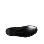 Dolce & Gabbana Red Black Jacquard Slip On Loafers Shoes MV7357-39