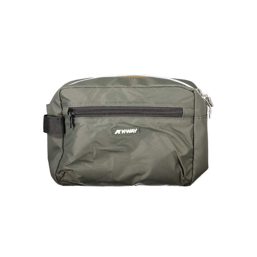 Front view with bag zipped and handles upright.