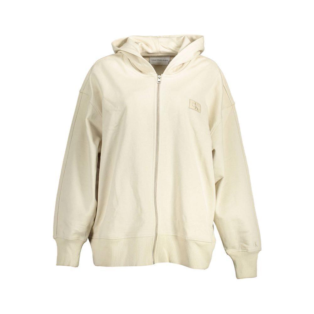 Calvin Klein Beige Cotton Women Sweatshirt