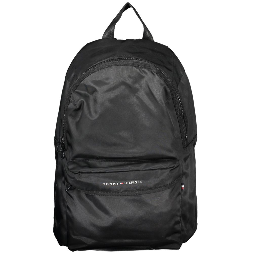 Tommy Hilfiger Black Polyester Men Backpack Tommy Hilfiger