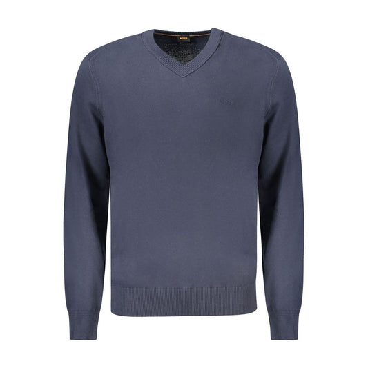 Hugo Boss Blue Cotton Sweatshirt Hugo Boss