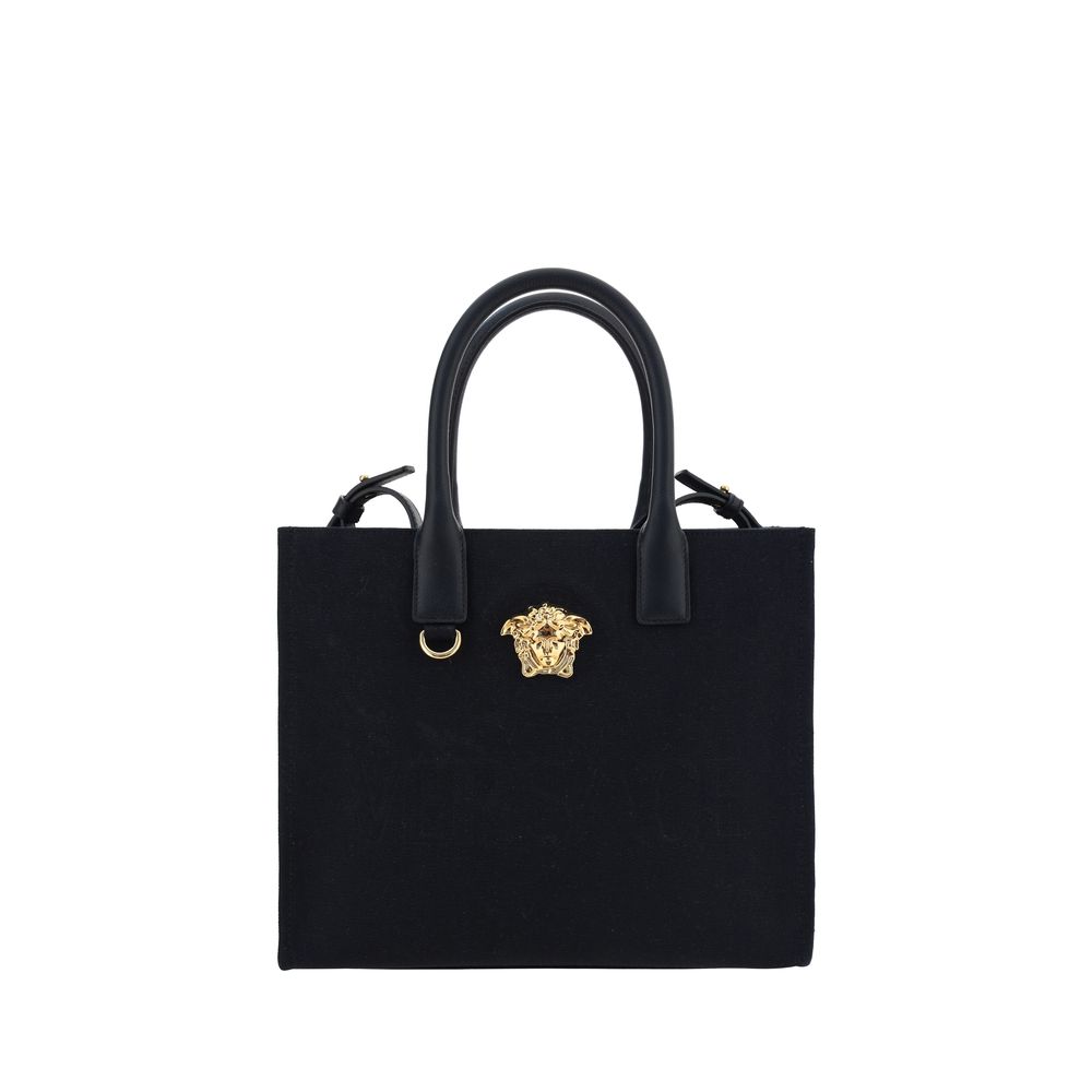 Versace Black Cotton Shoulder Bag