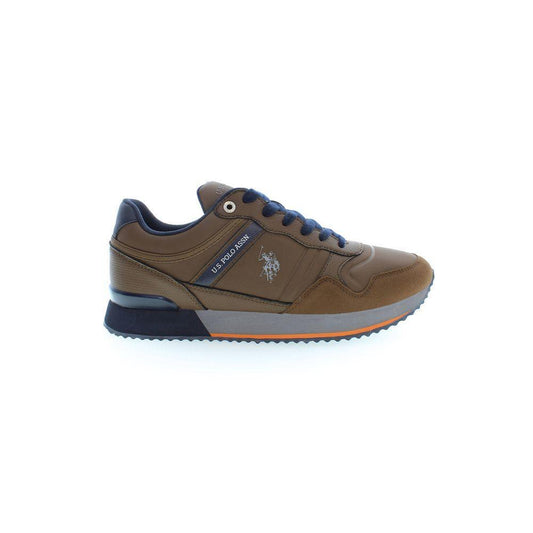 U.S. POLO ASSN. Brown Polyester Sneaker US-14577-EU45/US12