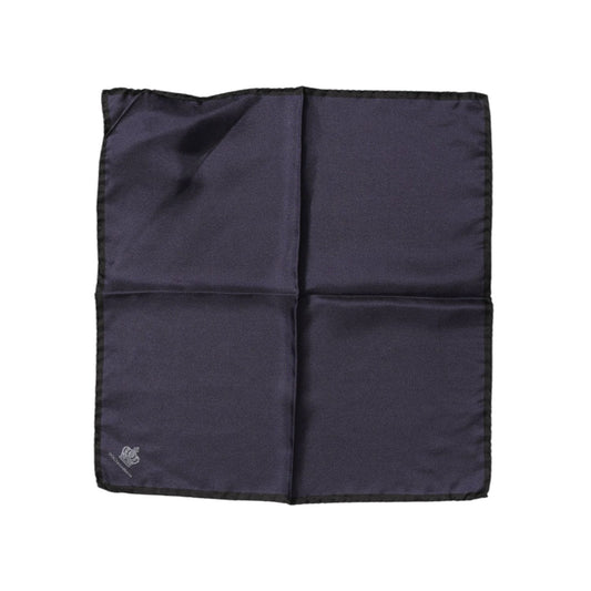 Dolce & Gabbana Blue DG Crown Silk Square Men Foulard Scarf MS7504