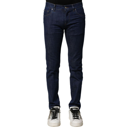 Dolce & Gabbana Blue Cotton Stretch Skinny Men Denim Jeans PAN75924-46