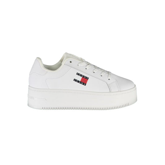 Tommy Hilfiger White Leather Women Sneaker 1728,67403481248,EU39/US9,EU40/US10,EU41/US11,New with tags,Platform - Sneakers - Shoes,Shoes,Sneakers - Shoes,Tommy Hilfiger,White,Women