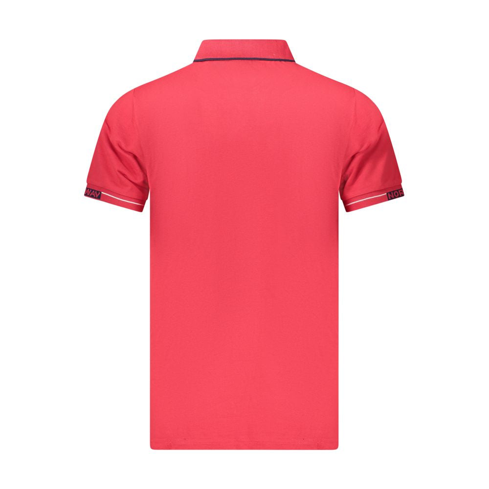 Norway 1963 Red Cotton Men Polo Shirt NO-38992-XL