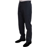 Romeo Gigli Two Piece 3 Button Cotton Blue Solid Suit KOS1434-50