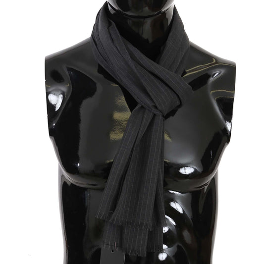 Dolce & Gabbana Gray 100% Wool Striped Pattern Wrap Scarf 1728,67345645728,Accessories,Dolce & Gabbana,Gray,Material: 100% Wool,Men,Men - Accessories,New with tags,Scarves - Accessories,Scarves - Men - Accessories,Scarves - Scarves - Accessories