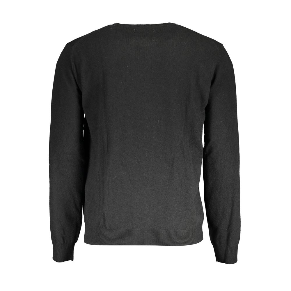 La Martina Black Wool Men's Sweater La Martina