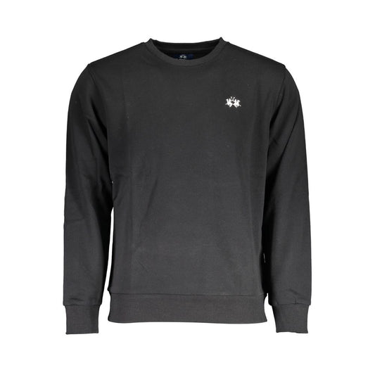La Martina Black Cotton Sweatshirt La Martina