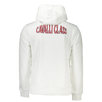 Cavalli Class White Cotton Sweatshirt Cavalli Class