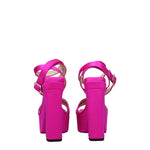 Jimmy Choo Pink Satin Platforms