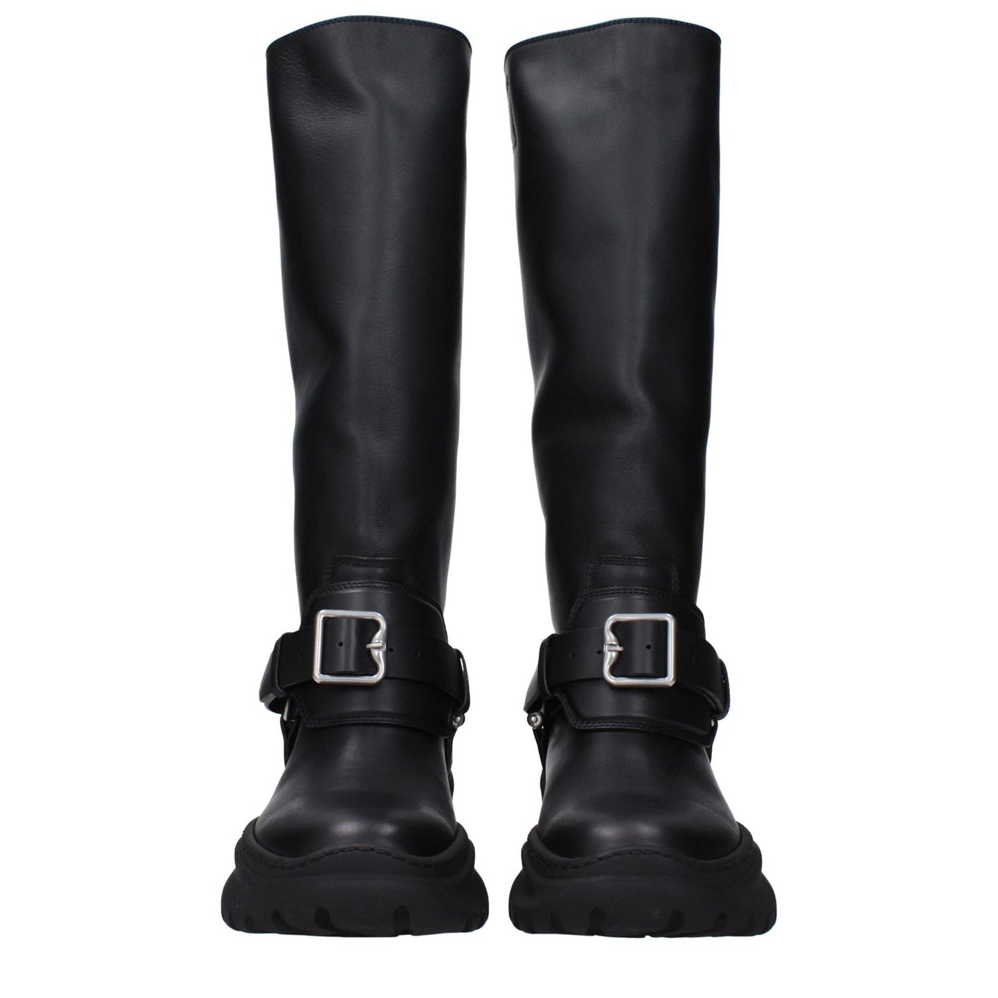Burberry Black Leather Boots Burberry