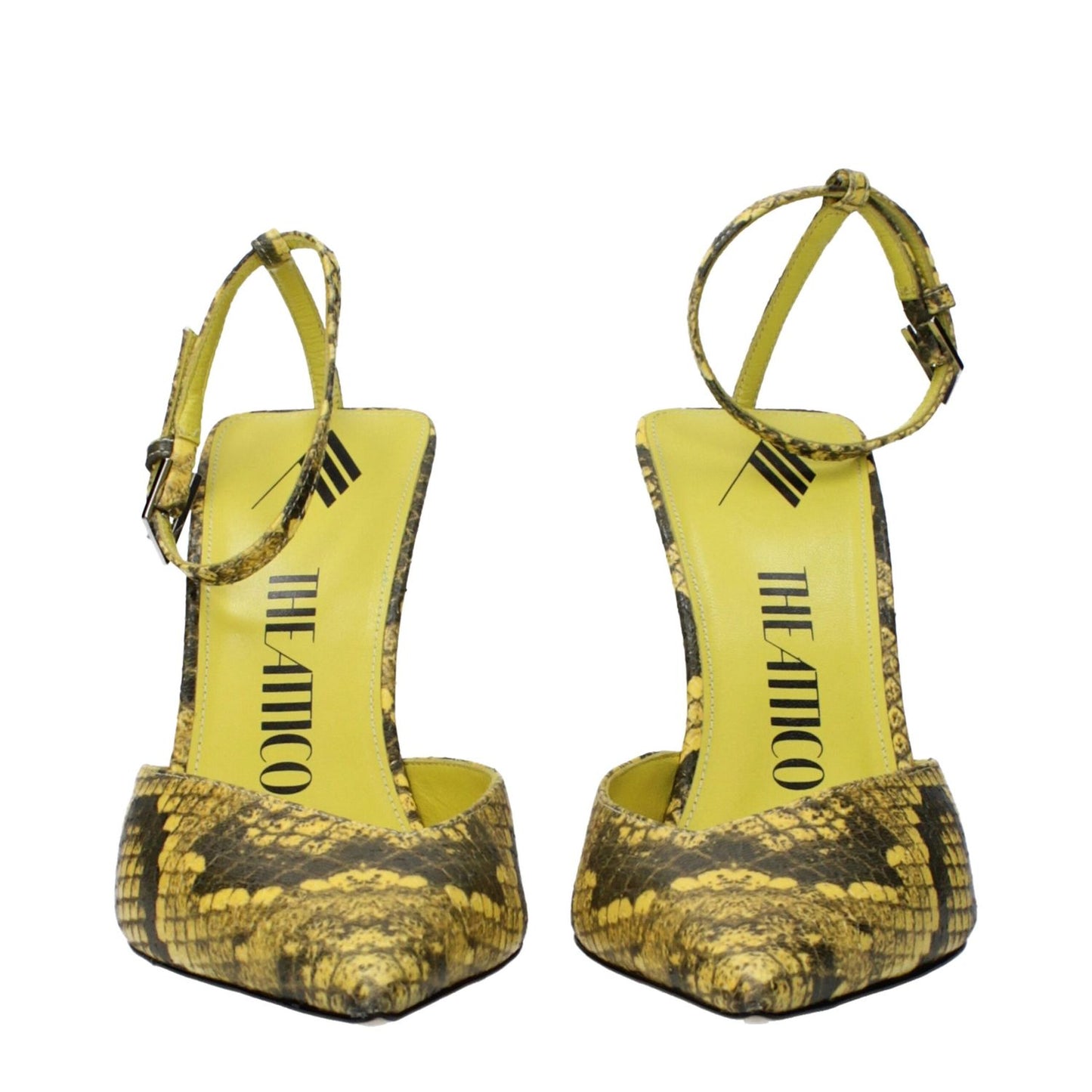 The Attico Yellow Leather High Heel Pumps The Attico